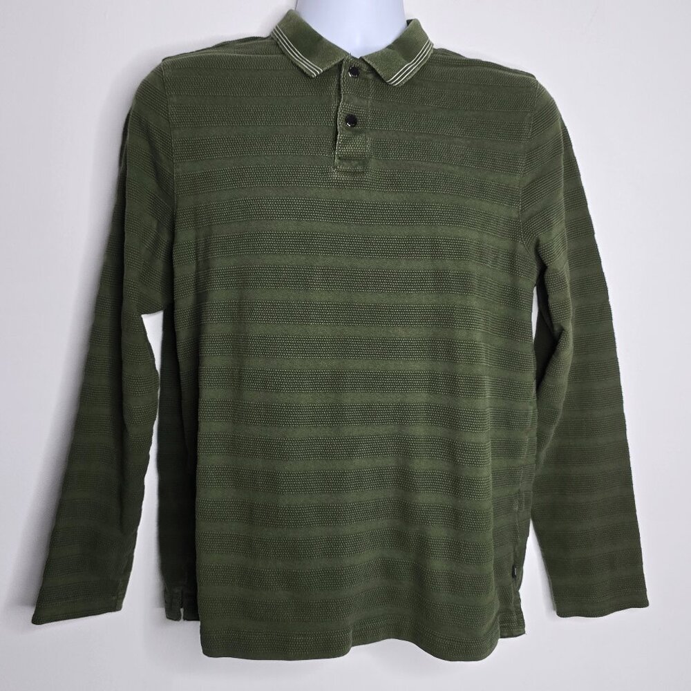 Ted Baker London Mens Polo‎ Shirt Size 4 Green Long Sleeve Collared